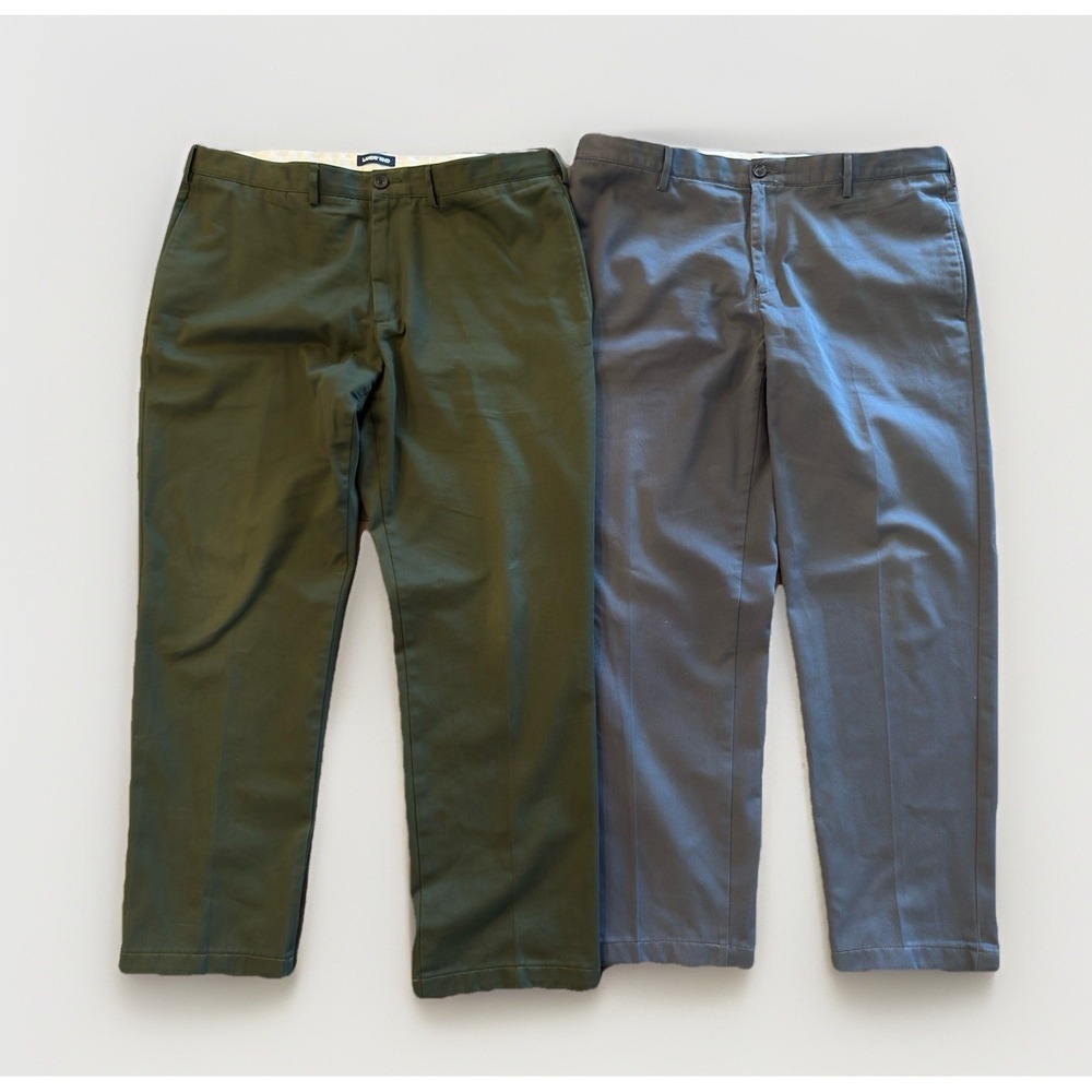 Lot Of 2 Lands' End Men's 40X31 Pants‎ Tailored Fit No Iron Chino Cotton